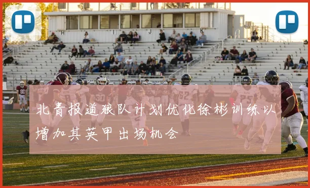 北青报道狼队计划优化徐彬训练以增加其英甲出场机会